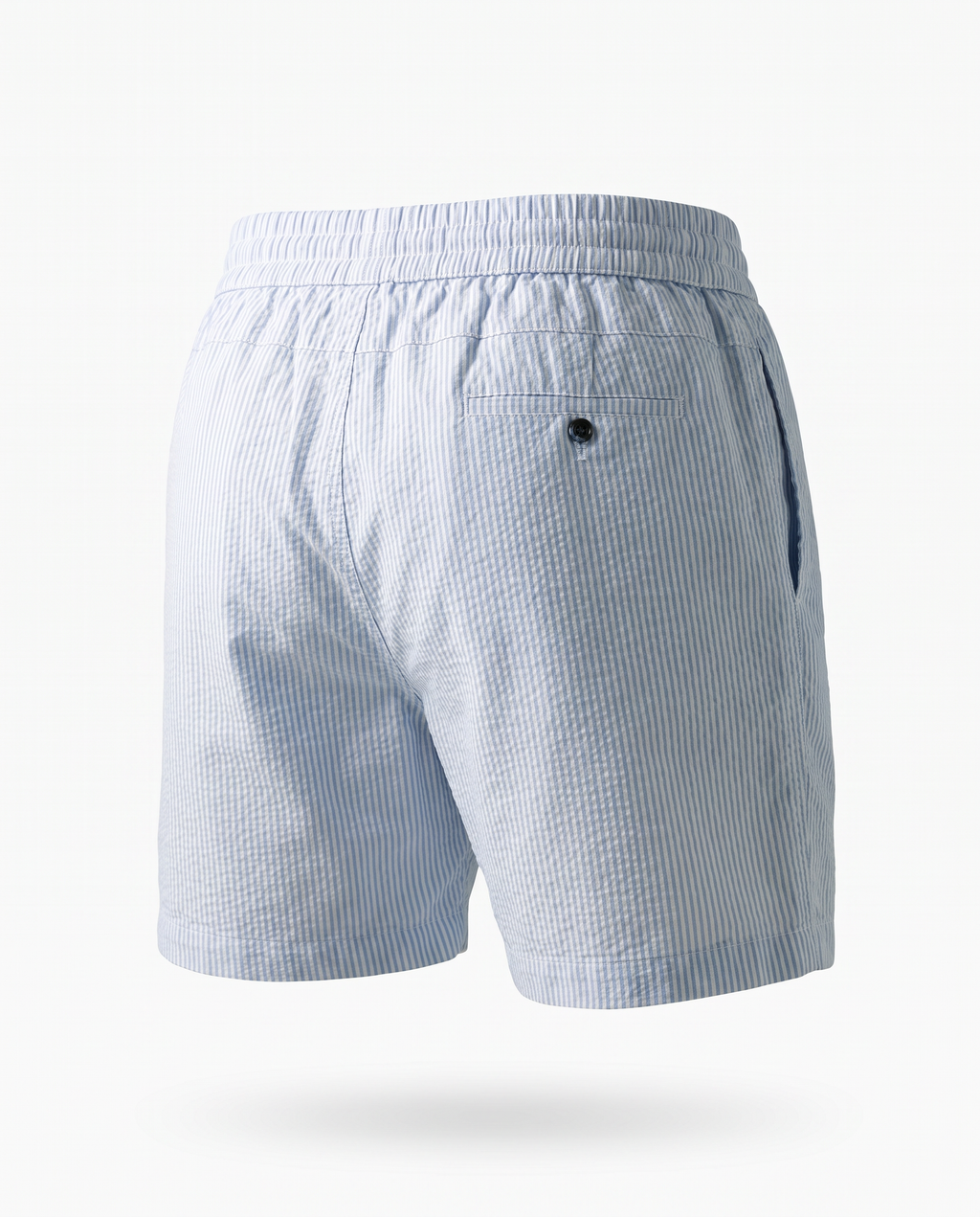 Striped Linen Short Aqua