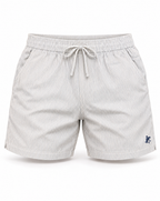 Striped Linen Short Grey