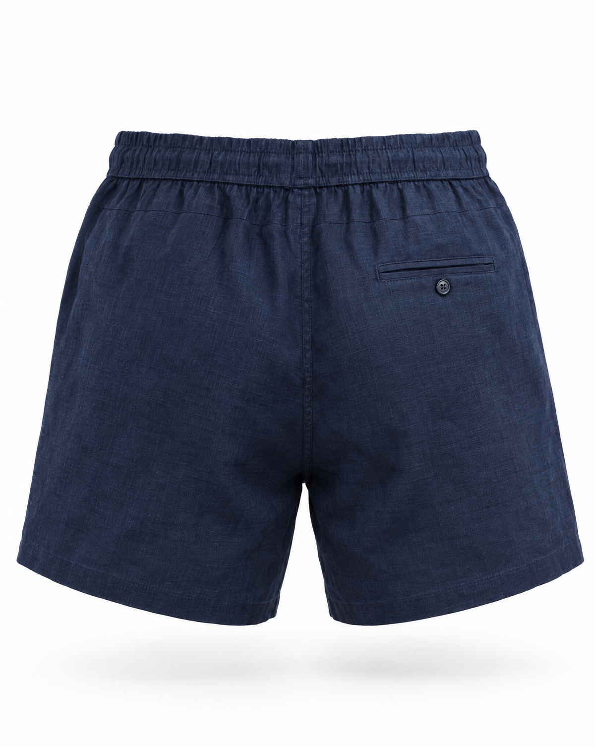 Navy Linen Shorts