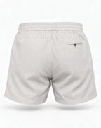 Striped Linen Short Grey